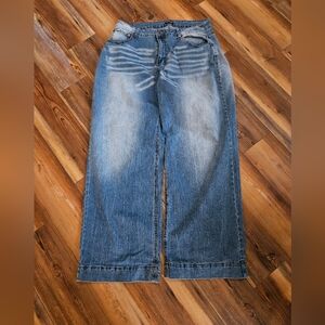 Denim Wide-Leg Jeans